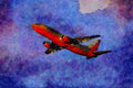 786039 Southwest Airlines 737 A4 Limited Edition Watercolour Print