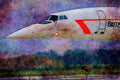 786040 Needle Nose Of A British Airways Concorde A4 Limited Edition Watercolour Print