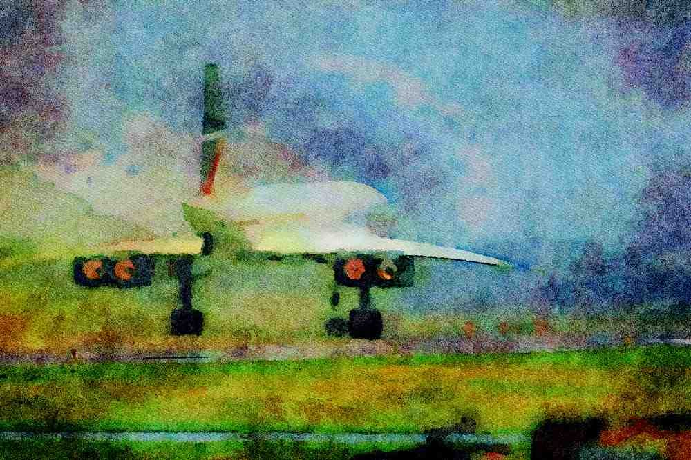 786041 Concorde Takes Off, Full Afterburner A4 Limited Edition Watercolour Print