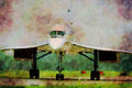 786042 British Airways Concorde, On Taxi Way A4 Limited Edition Watercolour Print