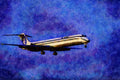 786043 Alaska Airlines MD 80 A4 Limited Edition Watercolour Print