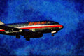 786046 American Airlines 737 A4 Limited Edition Watercolour Print