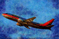 786047 US Air 737 A4 Limited Edition Watercolour Print