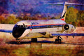 786048 Delta Airlines MD 80 A4 Limited Edition Watercolour Print