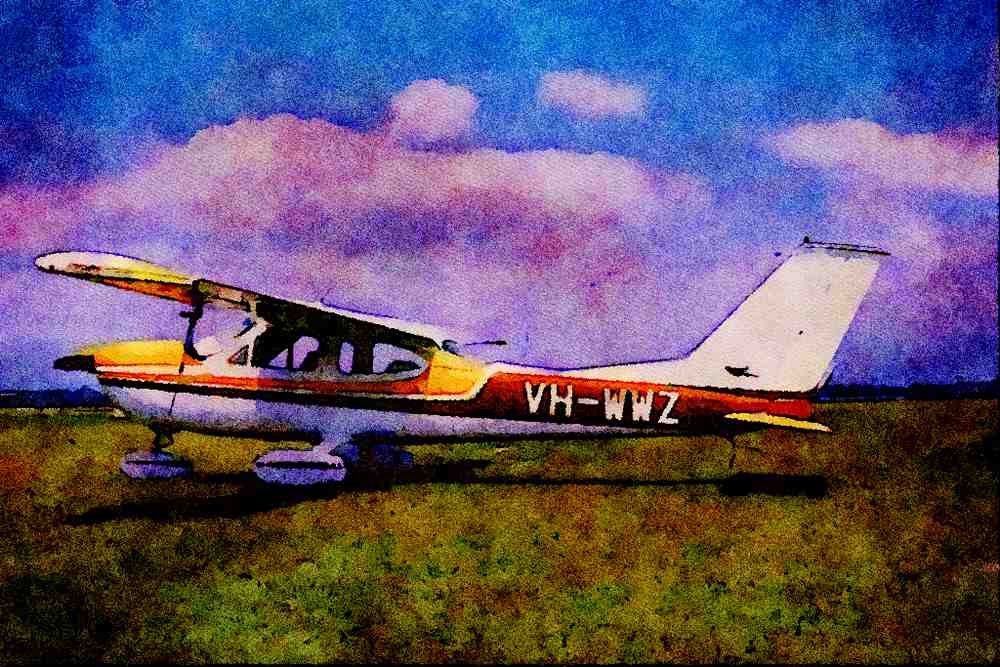 786056 Cessna 172 Cardinal II A4 Limited Edition Watercolour Print