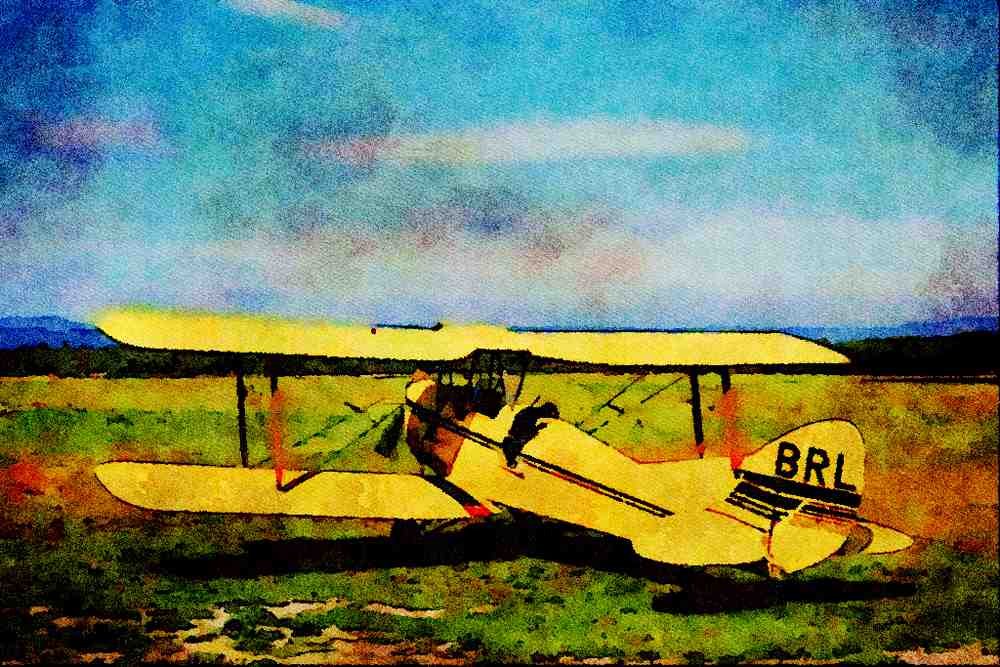 786060 De Havilland Tiger Moth A4 Limited Edition Watercolour Print
