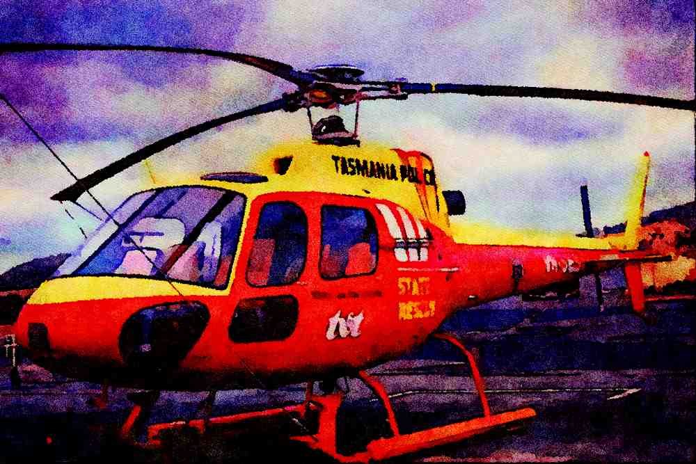 786062 Aerospatiale AS350B Ecureuil Helicopter A4 Limited Edition Watercolour Print