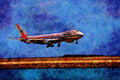 786063 747 Landing, Honolulu, Hawaii, U.S.A. A4 Limited Edition Watercolour Print