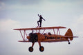 786078 Boeing Stearman Biplane With Wing Walker, West Malling, Kent, U.K. A4 Photo Print