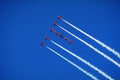 786095 Red Arrows Flying In T Formation, With White Smoke A4 Photo Print