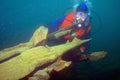 787021 Deck Planks On The Minch , Tobermory, Ontario, Canada A4 Photo Print