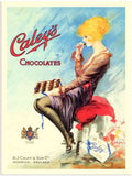 788 Caleys Chocolates 1920S advert A4 Photo Print