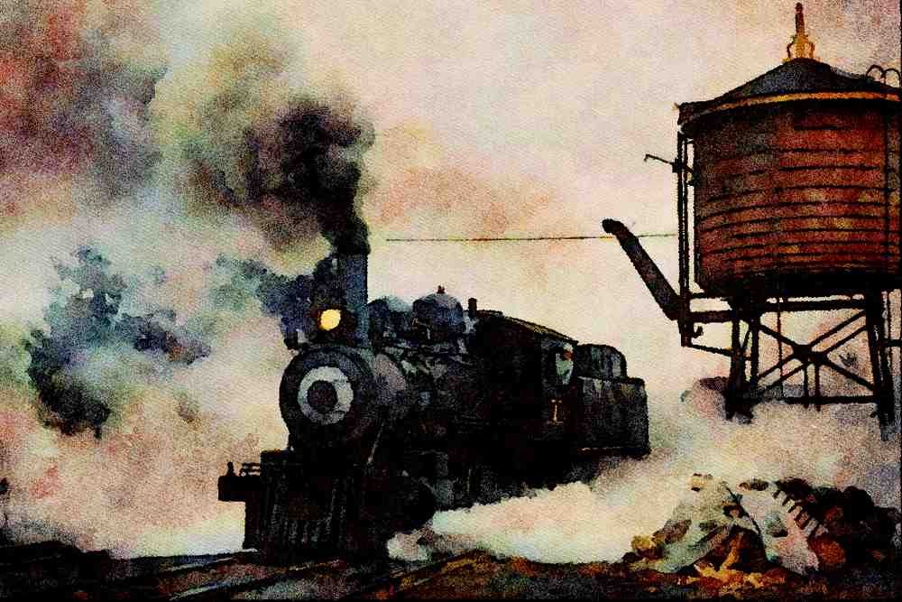 788008 Mid Continent Railroad Museum 4 6 0, North Freedom, Luis A4 Limited Edition Watercolour Print