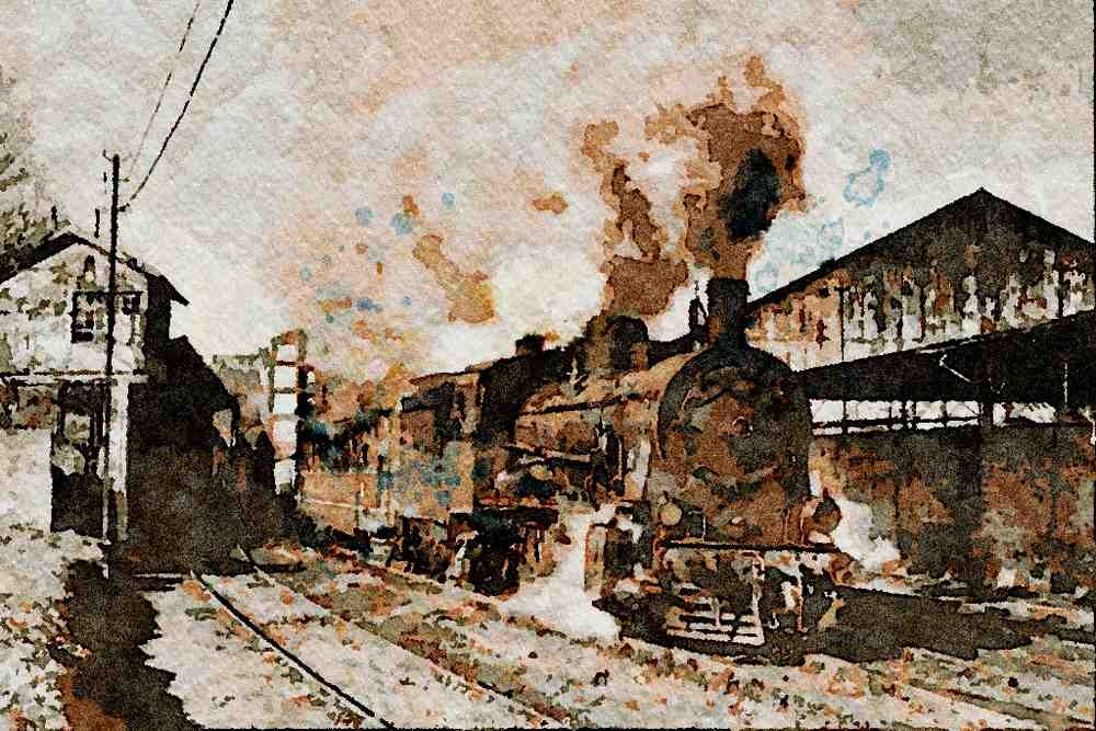 788023 No. 44062 Leaves Ismir Basmane, Turkey A4 Limited Edition Watercolour Print