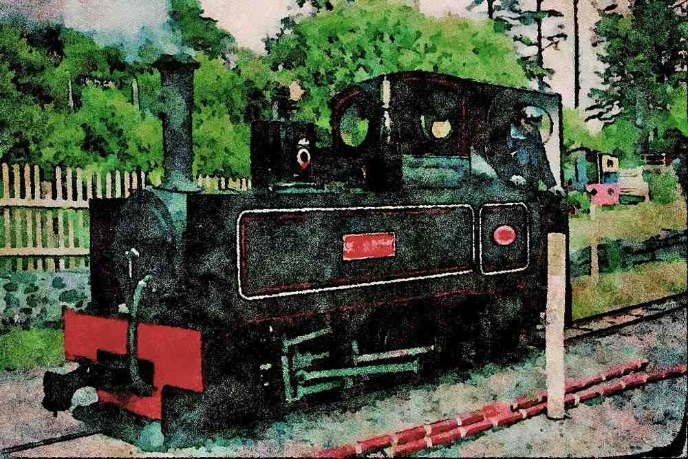788038 Teifi Valley Railway, Visiting Locomotive Sergeant Murphy A4 Limited Edition Watercolour Print