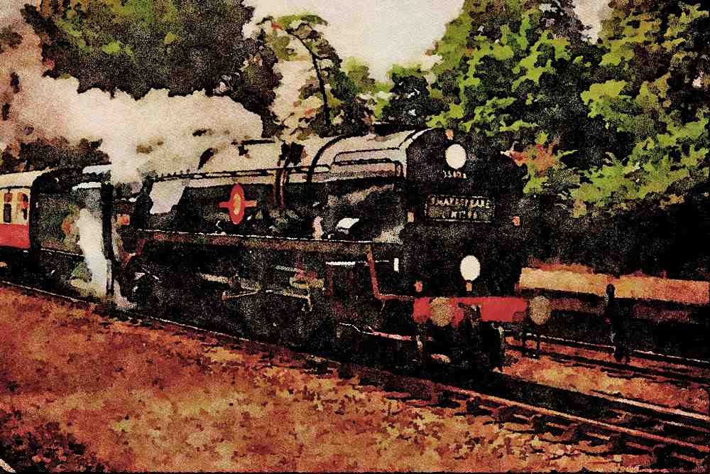 788045 Clan Line Princess Risborough, Buckinghamshire, England A4 Limited Edition Watercolour Print