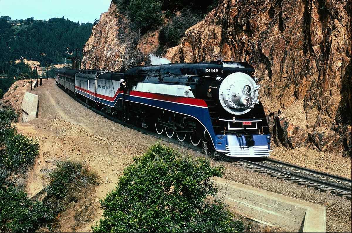 788052 American Freedom Train 4449 At Cape Horn California USA A4 Photo Print