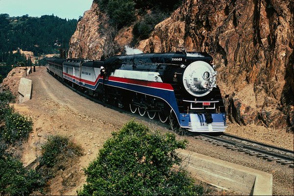 788052 American Freedom Train 4449 At Cape Horn, California, U.S.A. A4 Photo Print