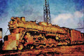 788054 Chicago Burlington And Quincy No. 5632 In Special Brass Paint A4 Limited Edition Watercolour Print