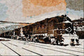 788057 Lehigh Valley EMD No. 311 Leads Freight, Lehighton, Pennsylvania, U.S.A. A4 Limited Edition Watercolour Print