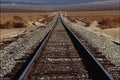 788073 Train Tracks, Mojave Desert, California, U.S.A. A4 Photo Print
