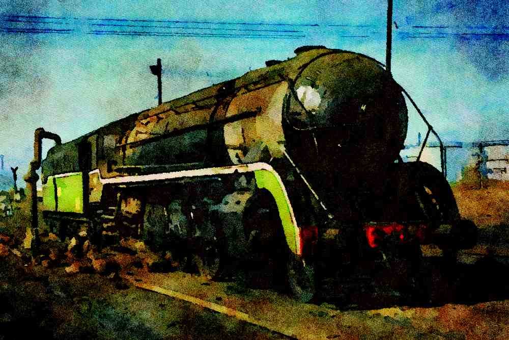 788077 Class WP 4 6 2, Itasi, India A4 Limited Edition Watercolour Print