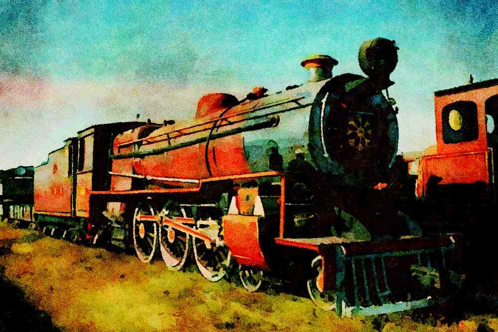 788079 National Railway Museum, Delhi, India A4 Limited Edition Watercolour Print