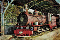 788081 National Railway Museum, Delhi, India A4 Limited Edition Watercolour Print