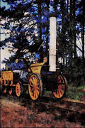788088 The Replica Rocket At Weeting Steam Rally A4 Limited Edition Watercolour Print