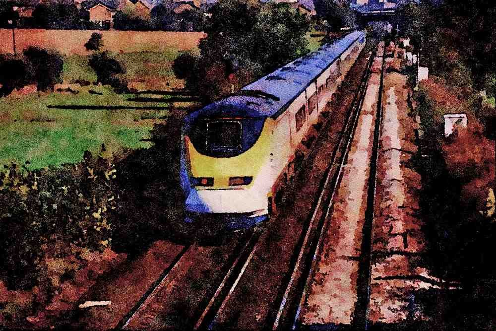 788089 Eurostar Passenger Train A4 Limited Edition Watercolour Print