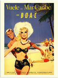790 vuele al mar caribe boac 1950s 2 Vintage Advert A4 Photo Print