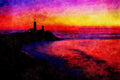 790008 Montauk Point Lighthouse A4 Limited Edition Watercolour Print