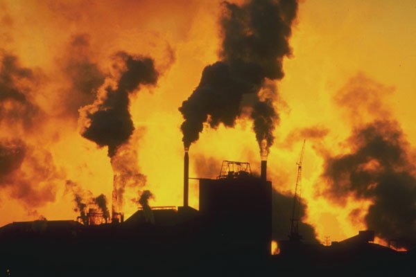 790014 Smokestack Emissions A4 Photo Print