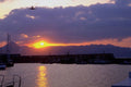 790017 Sunset Approach Over Crete Harbor A4 Photo Print