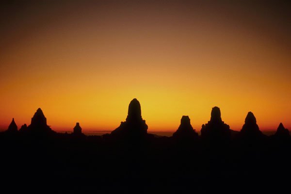 790022 Sunset At Valley Of A Thousand Temples, Pagan A4 Photo Print