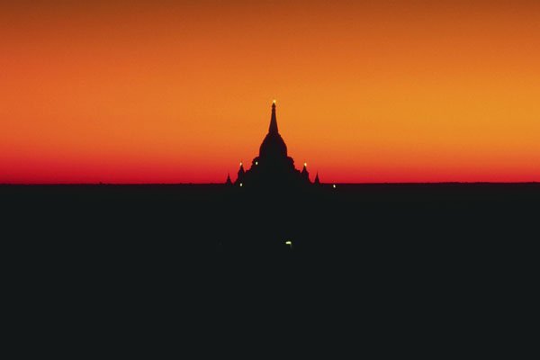 790023 Sunset At Ananda Temple, Pagan A4 Photo Print