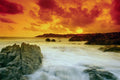 790032 Tropical Sunset On The Mexican Riviera, Mazatlan, Mexico A4 Photo Print