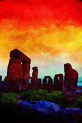 790034 Stonehenge, Wiltshire, England A4 Limited Edition Watercolour Print