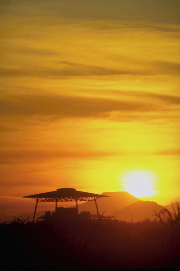 790040 Casa Grande Ruins At Sunset, Coolidge, Arizona, U.S.A. A4 Photo Print