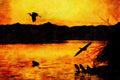 790041 Greater Egret, Lower Colorado River, U.S.A. A4 Limited Edition Watercolour Print