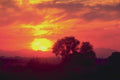 790047 Sunset Over Farmland, Great American Southwest A4 Photo Print
