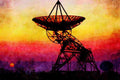 790049 Radio Astronomy Dish Aerial A4 Limited Edition Watercolour Print