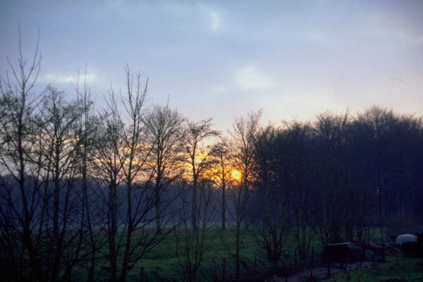 790051 Sunset Near The Town Of Boechout, Antwerp, Belgium A4 Photo Print