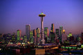 790056 Sunset View Of Space Needle And City Scape, Seattle, Washington State, U.S.A. A4 Photo Print