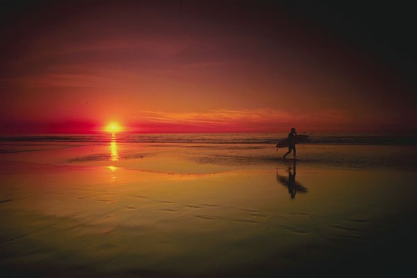 790057 Beach Sunset A4 Photo Print