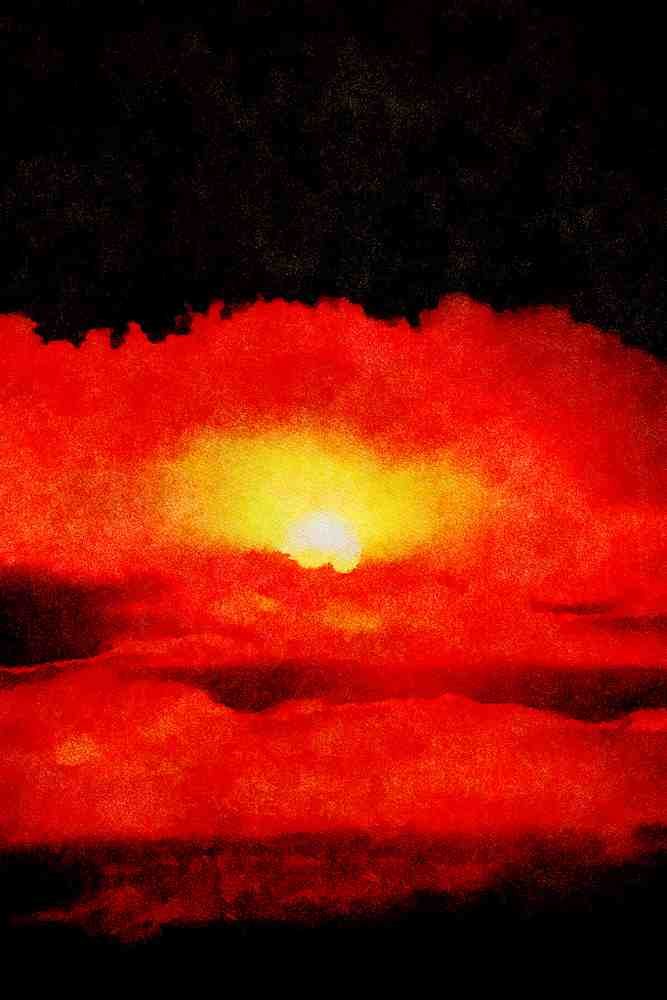 790059 Sunset A4 Limited Edition Watercolour Print