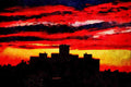 790064 Queens Sunset, New York, U.S.A. A4 Limited Edition Watercolour Print