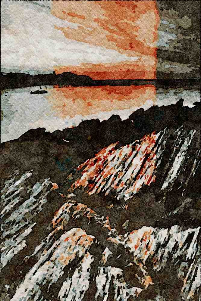 790065 Pettes Cove A4 Limited Edition Watercolour Print
