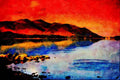 790076 Moody Lake A4 Limited Edition Watercolour Print