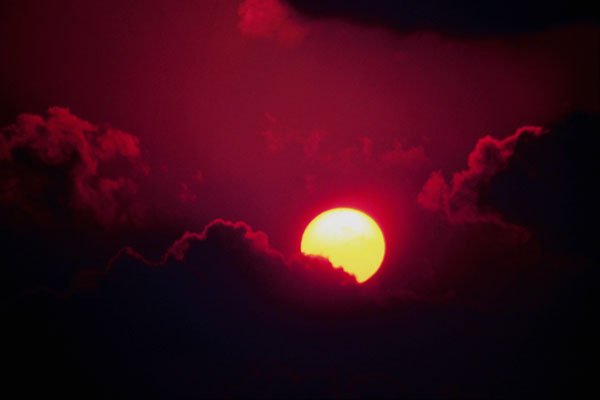 790084 Sun And Clouds A4 Photo Print
